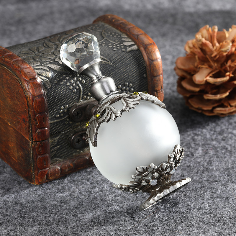 Antique Silver Metal Glass Per - Perfume Fragrance Refill review and price