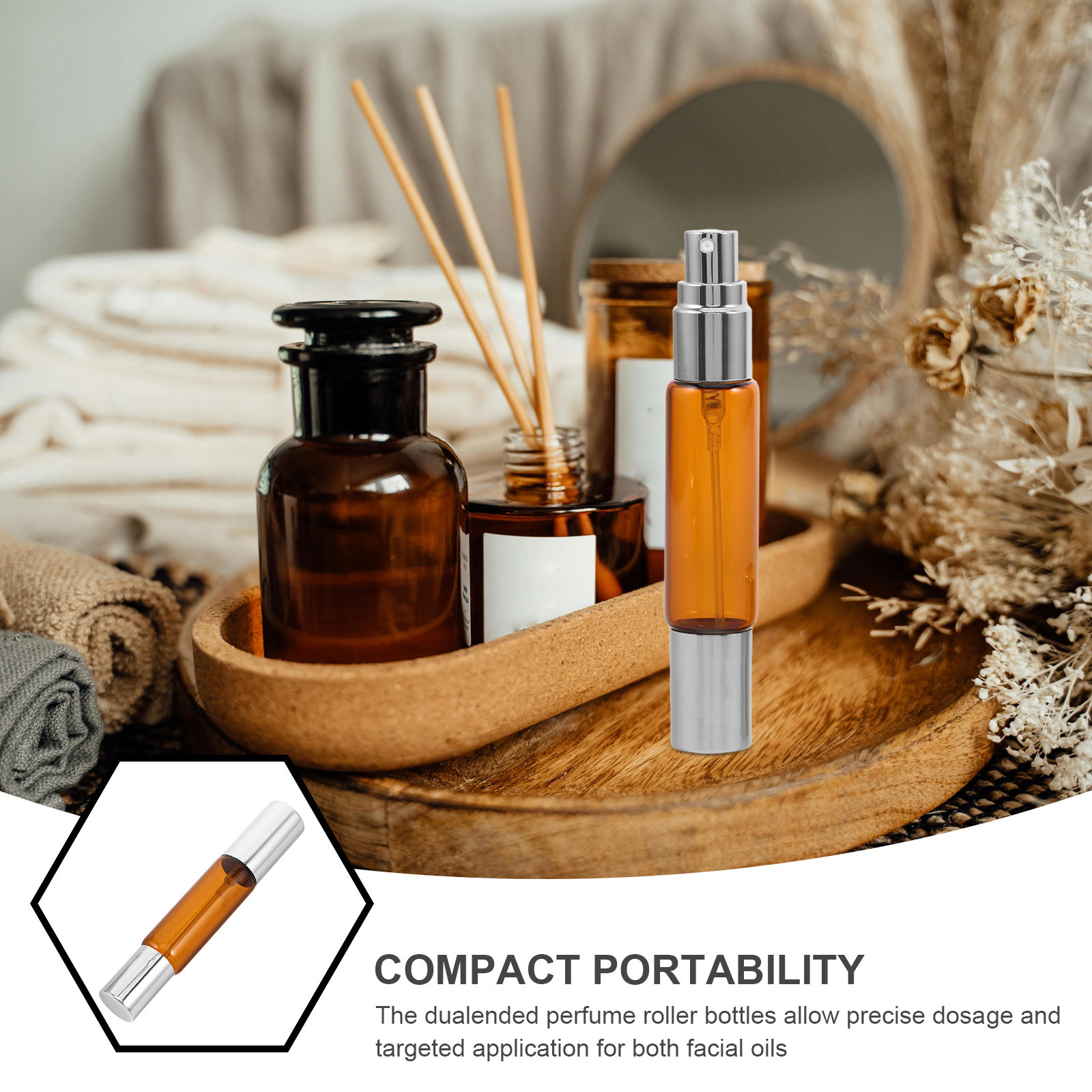 8Pcs Amber Glass Essential Oil - Perfume Refill Bottle review and price