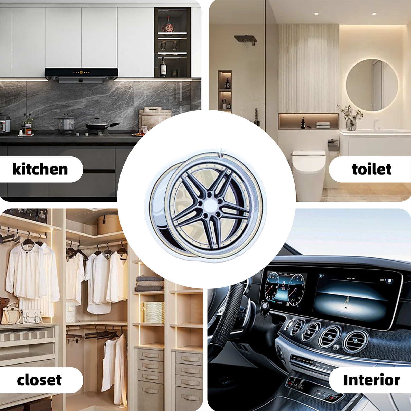 Wheel-shaped Japanese car air  - Perfume Fragrance Wheel review and price